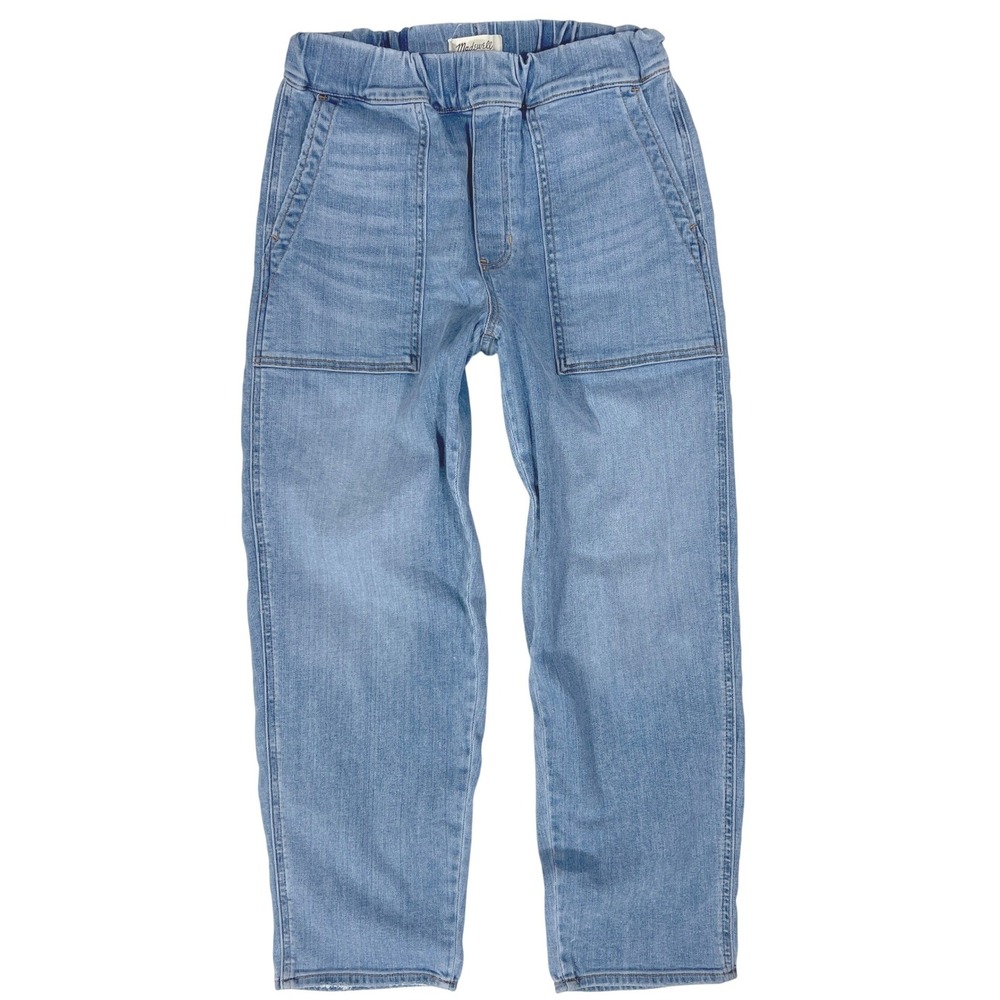 Madewell Pull On Relaxed Jeans S 4 ND644 Elastic Waist Utility Slouchy Baggy 90s